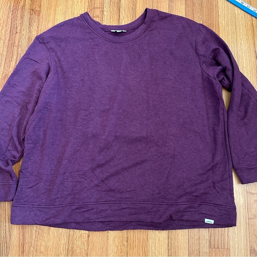 Orvis Women's Crew Neck Sweater Long Sleeve Sz XXL PURPLE(v)